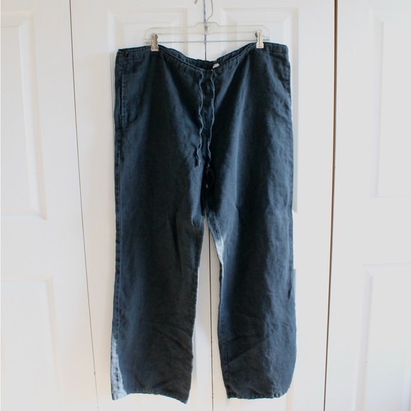 GAP Pants - GAP Dark Blue Navy Linen Drawstring Pants